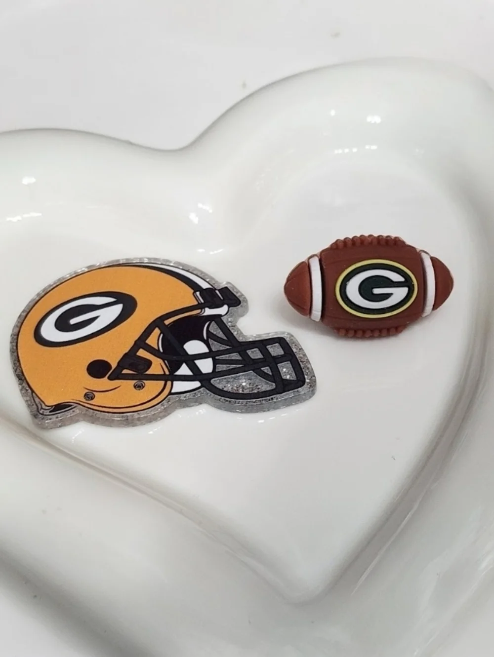 Football Flatback Focal Bead Silicone Badge Crafts Keychain‎ Flats Planar